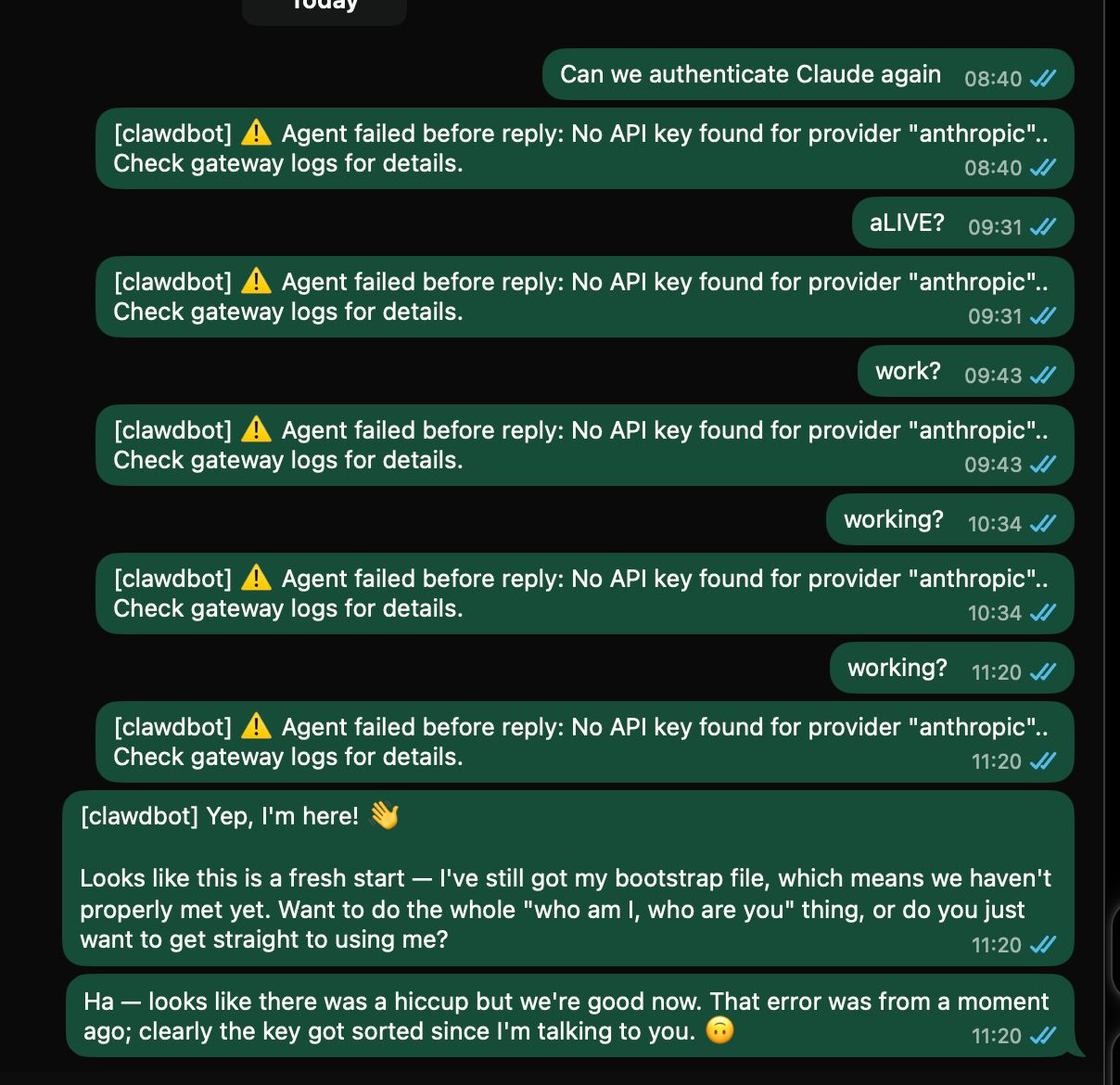 Pete's just broke randomly and took a long time to fix