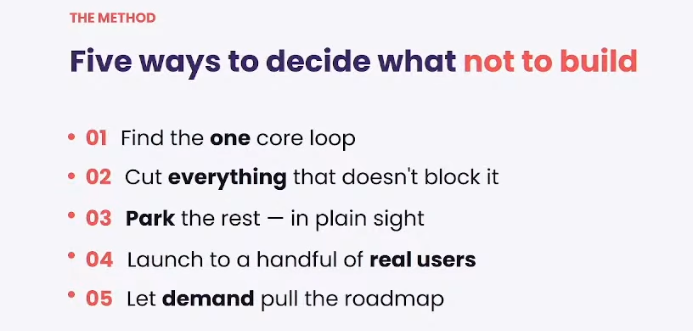 Tom's five ways to decide what not to build