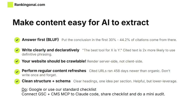 Tanya's five ways to make content for AI