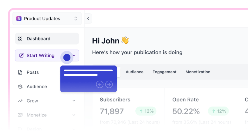 Beehiv platform interface and publishing tools
