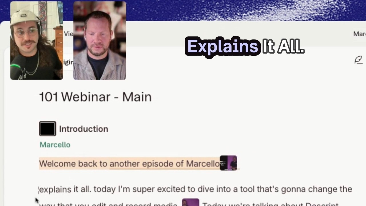 Descript Lets Users Fix On-Camera Mistakes by Typing Over Spoken Words