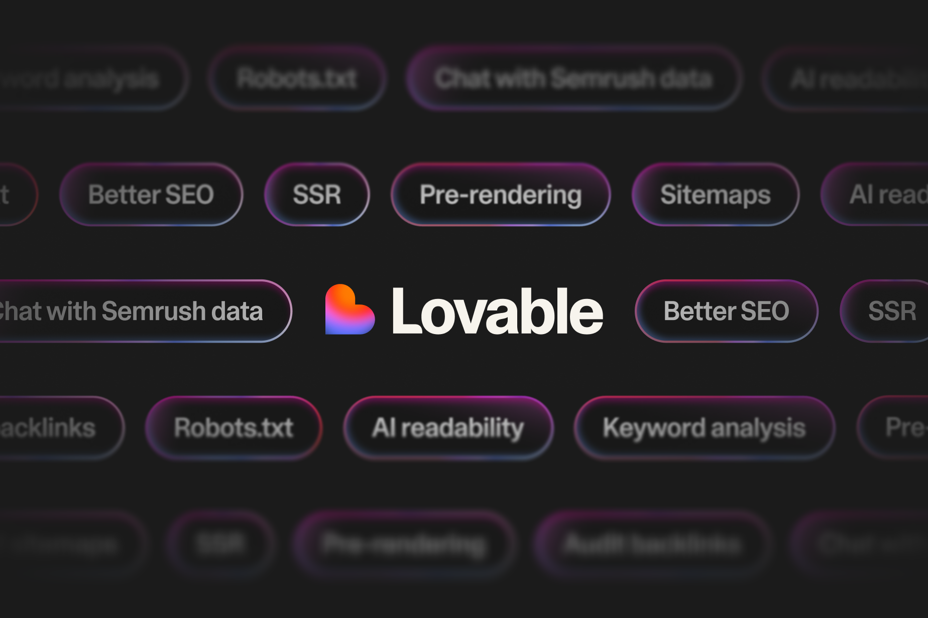 Lovable SEO review interface
