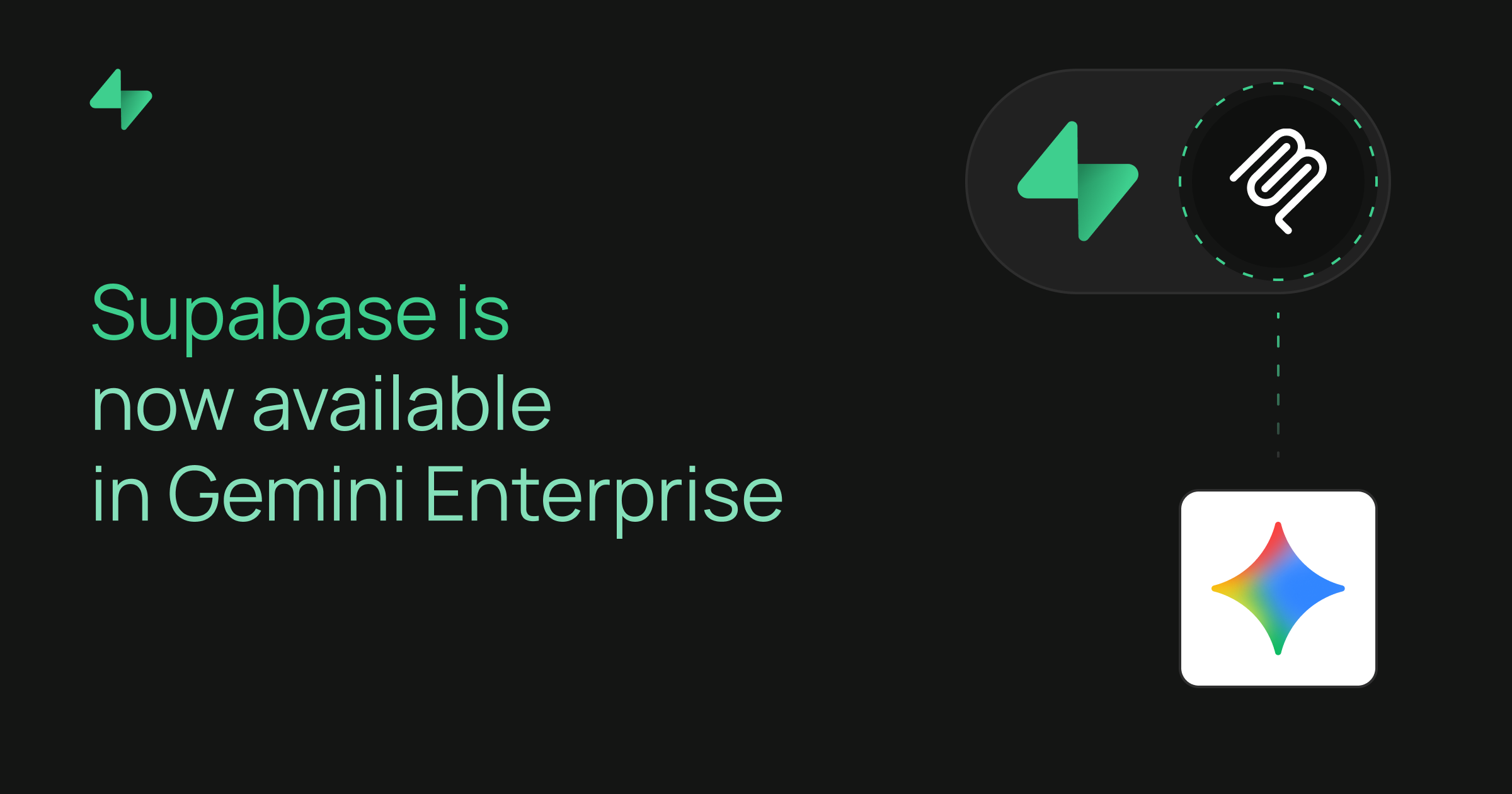 Supabase Adds Prebuilt Gemini Enterprise Connector