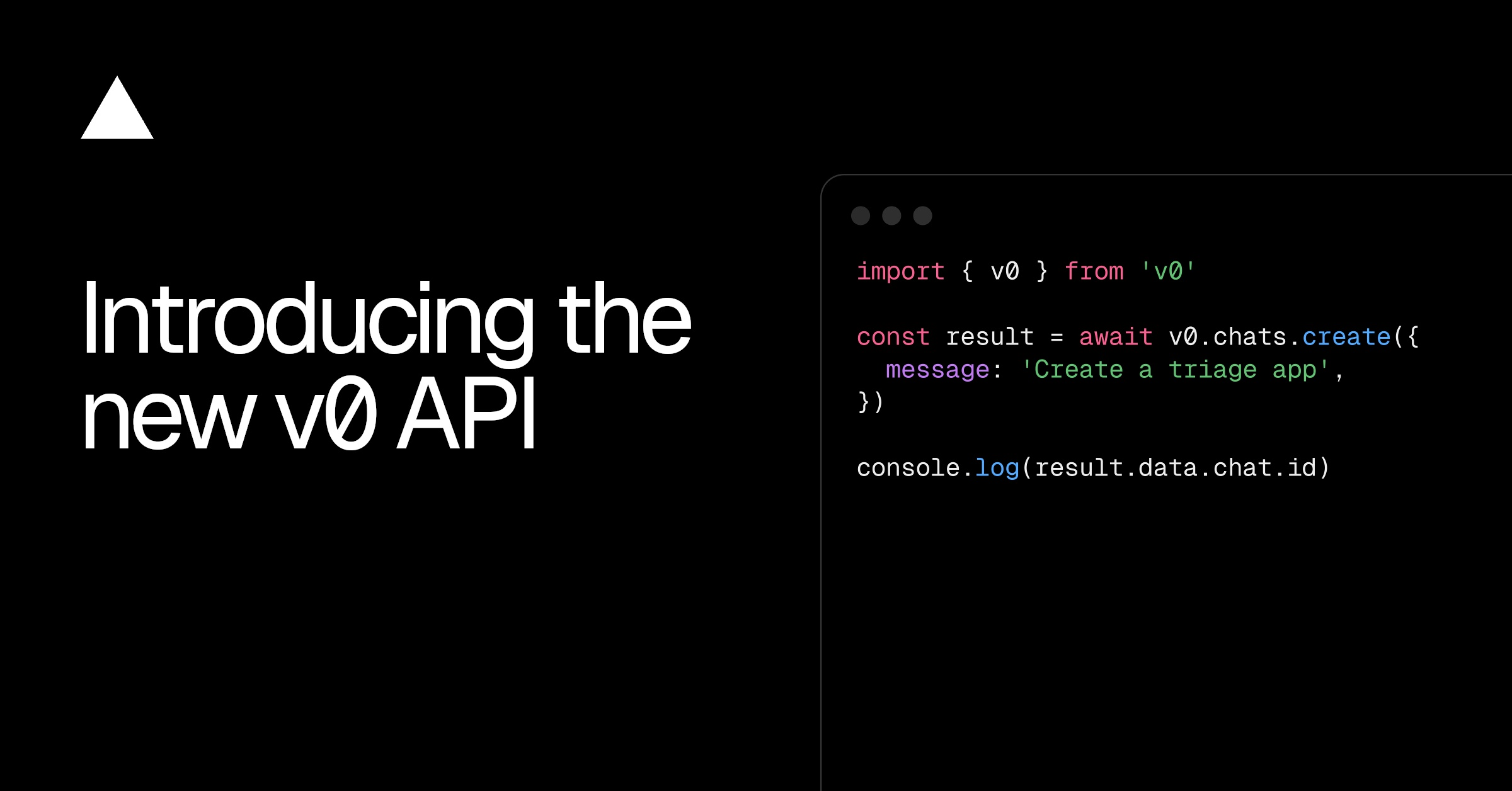 v0 API Opens App Generation to Agents and Automated Workflows