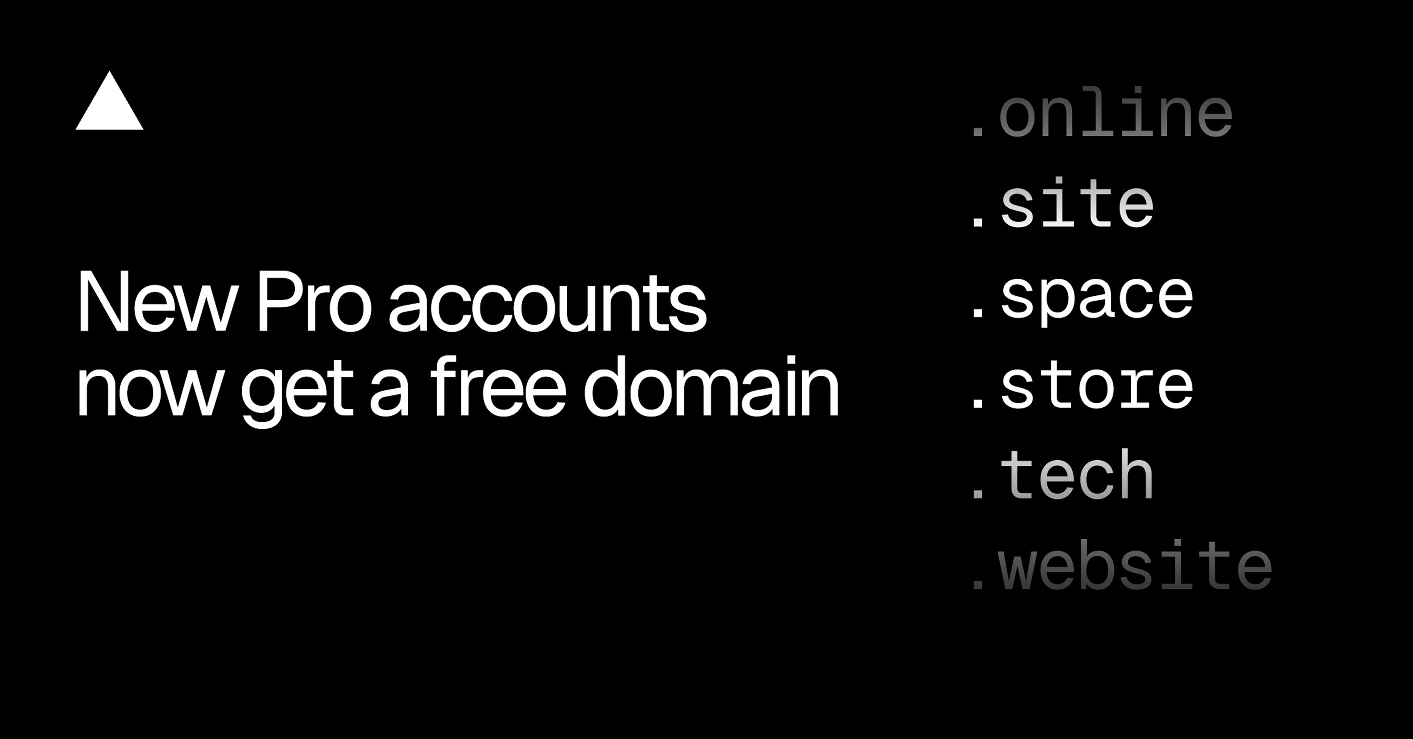 Vercel Adds a Free First-Year Domain to New Pro Subscriptions