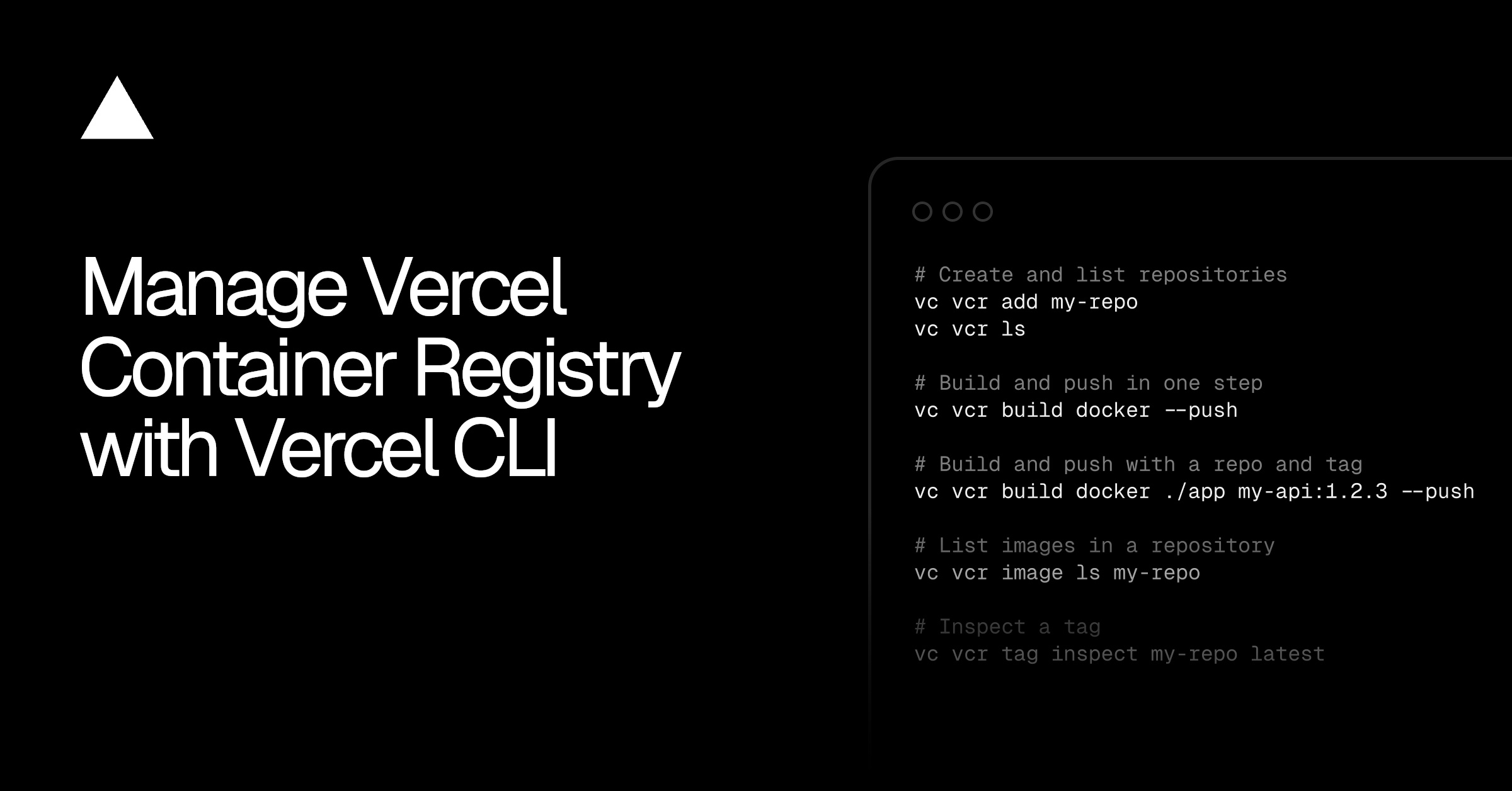 Vercel Adds CLI Management for Vercel Container Registry